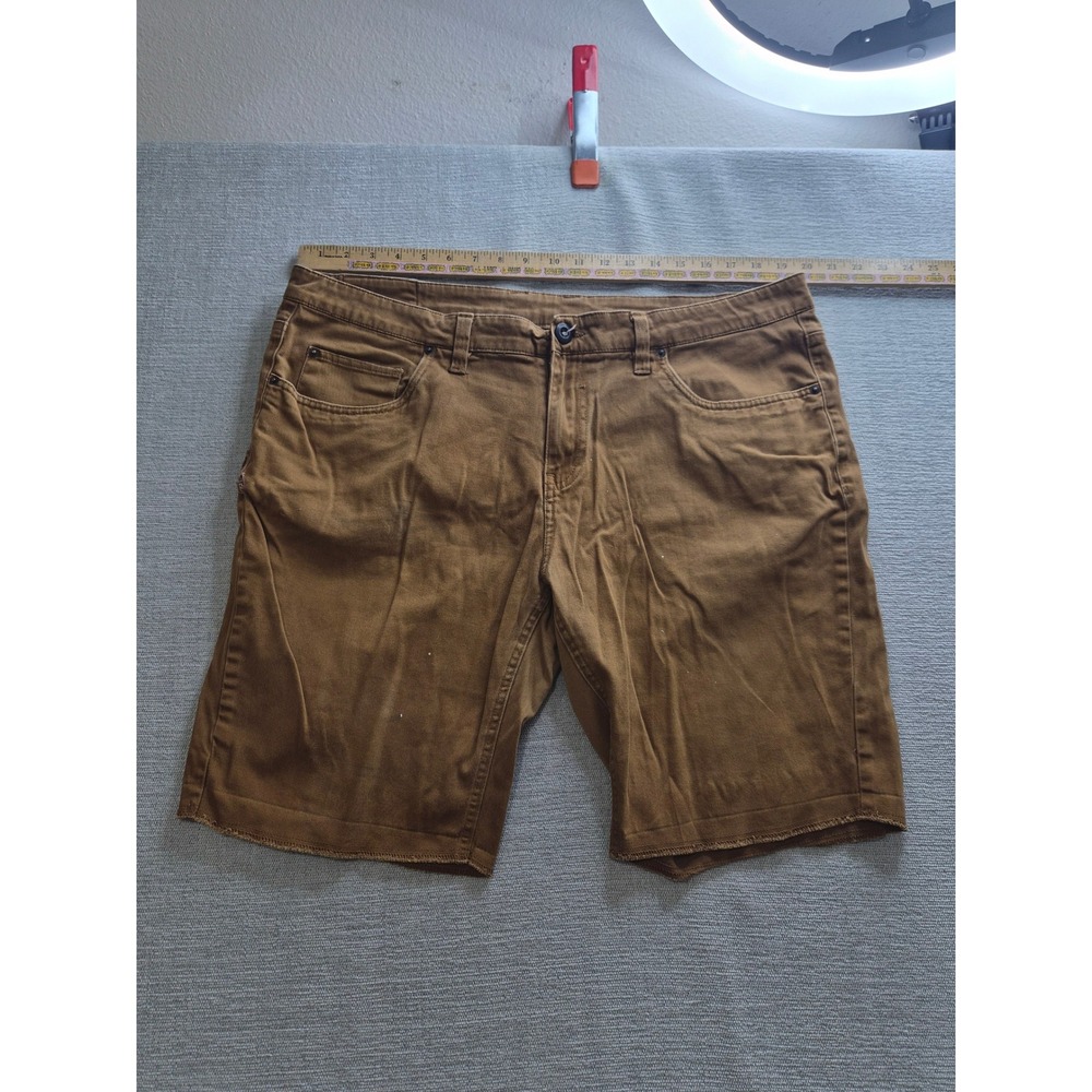 Matix Bermuda Shorts Mens 38 Brown Denim Cotton Stretch Dark Wash Casual Outdoor